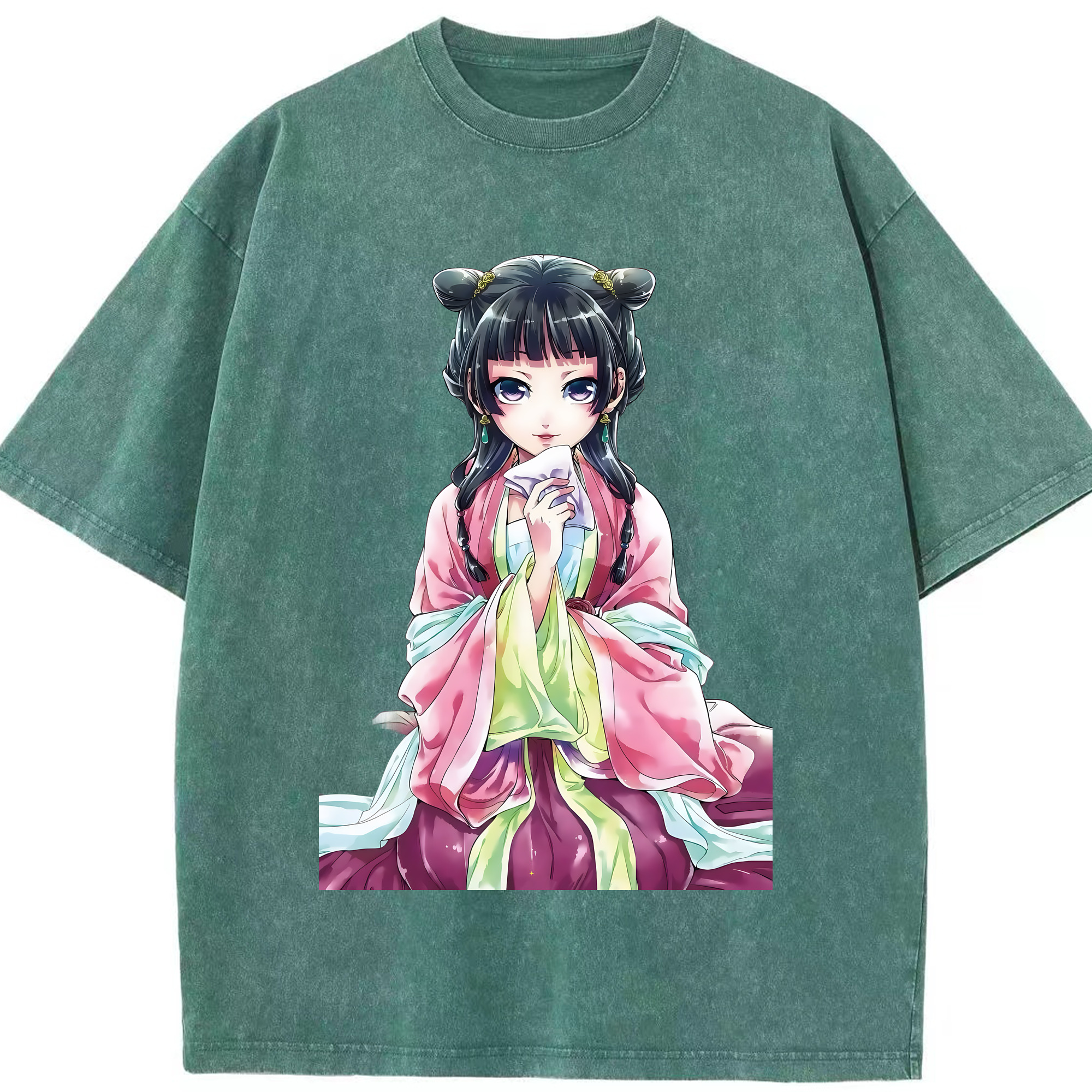 （画像用） 薬屋のひとりごと The Apothecary Diaries 綿100% ヴィンテージ風 半袖Tシャツ（フロントプリント）
